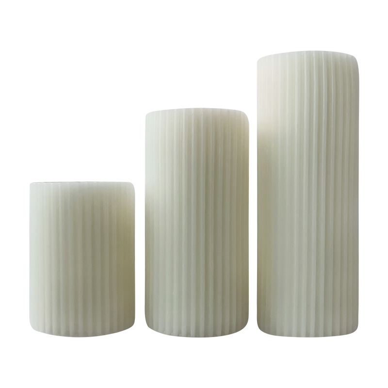 Jiahuimei rayas cilíndrico aromaterapia vela molde de silicona DIY jabón hecho a mano aromaterapia decoración molde de yeso en stock