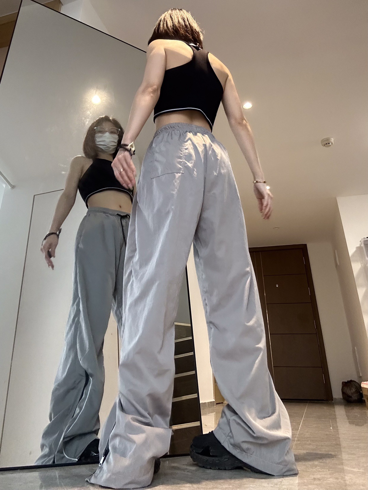 Title 7, Summer Mens and Womens Loose Striped Drawstri...