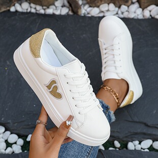H 79854 Golden Heart Lace-up Sneakers ����ϵ��С��Ь