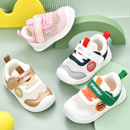 Baby sandals functional shoes for men summer toddler shoes 0 to 1-2 years old baby non-slip soft bottom infant mesh shoes for girls