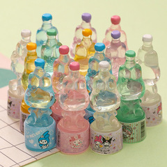 かわいいアニメのウサギの瓶diy手作りのおもちゃのミニチュアの置物のミニの飲み物の瓶の樹脂の装飾品の部品