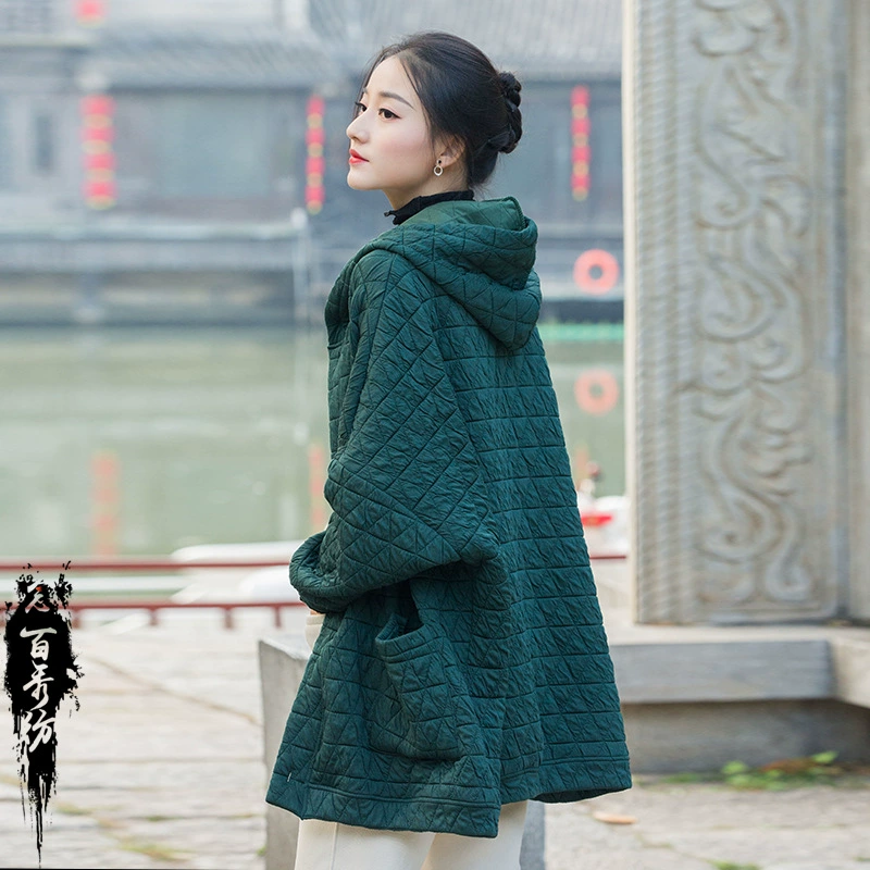 Зимняя женская куртка-пальто из утолщенной хлопковой ткани с улучшенной структурой, в стиле Zen, с геометрическим стеганым узором в клетку, новая модель 25