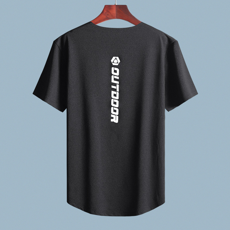 Baloncesto americano camiseta de entrenamiento de hielo de manga corta para hombres verano delgada ropa de tiro de secado rápido camiseta deportiva camiseta de media manga