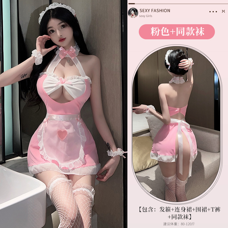 핑크 [세트] 러플 화이트 망사스타킹