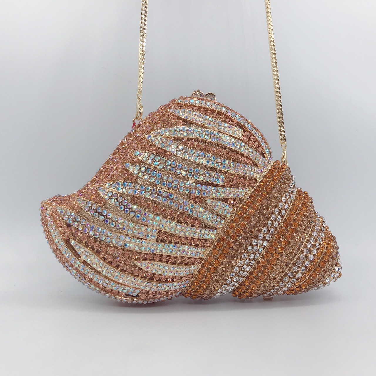 * Bag transfronterizo nuevo diamante conchilla bolsa de cena Oume Man bolsa de mano bolsa de diamantes bolsa de conchas bolsa de vestido de fiesta bolsa dura