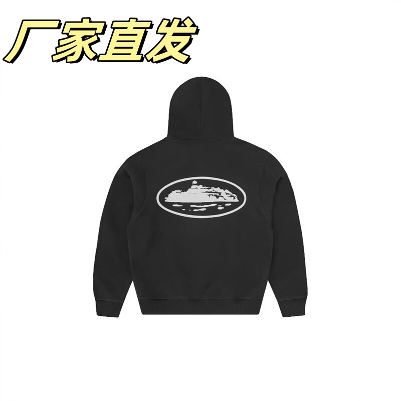 Cross-Border Corteiz American Street Hip-Hop Alcatraz Print Zip-Up Hoodie Men's Trendy Brand Jacket Cross-Border Corteiz American Street Hip-Hop Alcatraz Print Zip-Up Hoodie Men's Trendy Brand Jacket