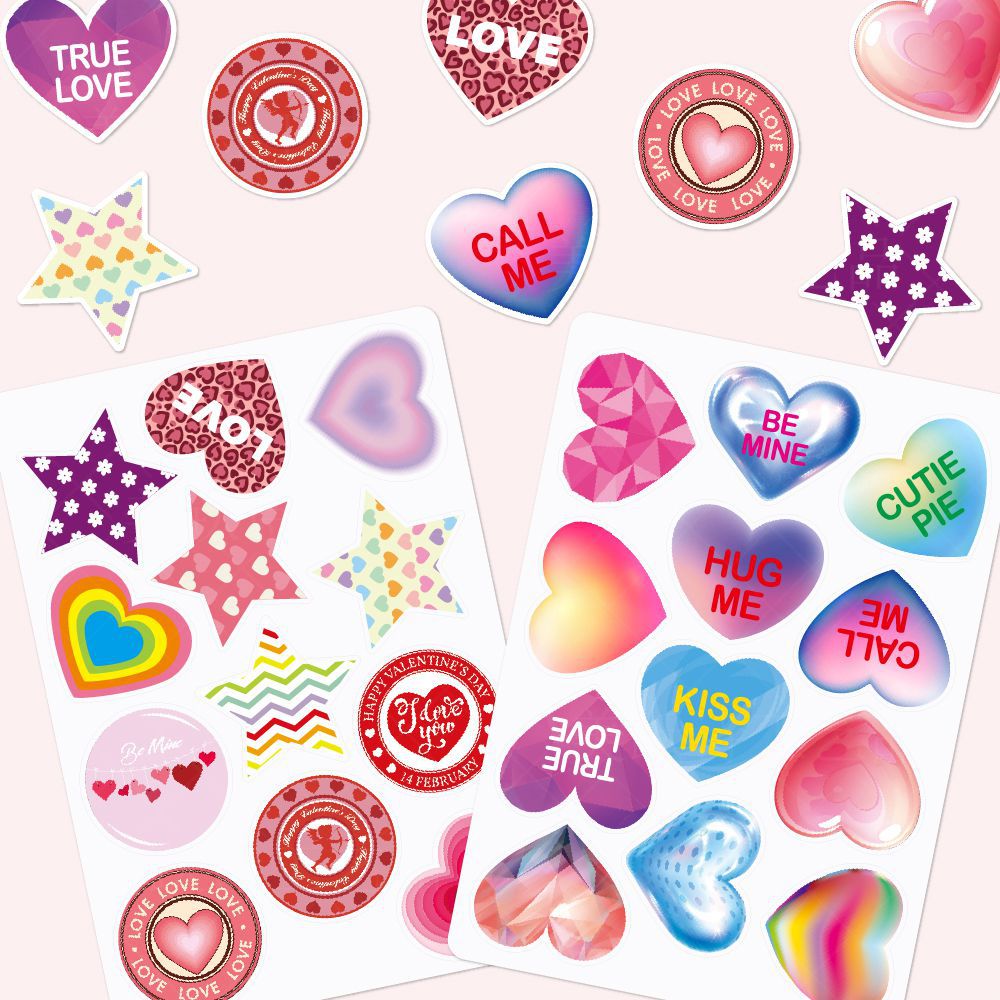 2024 Día de San Valentín fiesta decoración creativa pegatinas boda compromiso sobre sellado pegatinas adhesivas