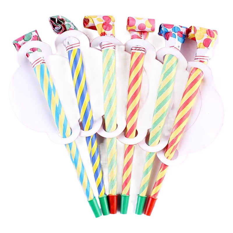 Baile suministros de cumpleaños gran dragón soplando papel dragón soplando silbato fiesta cara sonriente dragón soplando