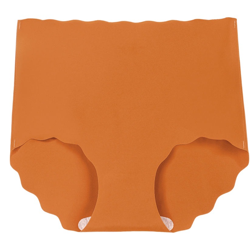 レディース三角パンツ氷糸無痕超薄型通気性高腰波少女下着純色大サイズ高腰一枚式