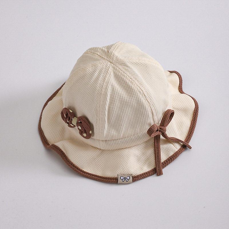 Sombreros para bebés coreanos otoño y invierno niñas de vello dulce sombrero de pescador versátil sombrero de primavera y otoño ajuste de sombrero