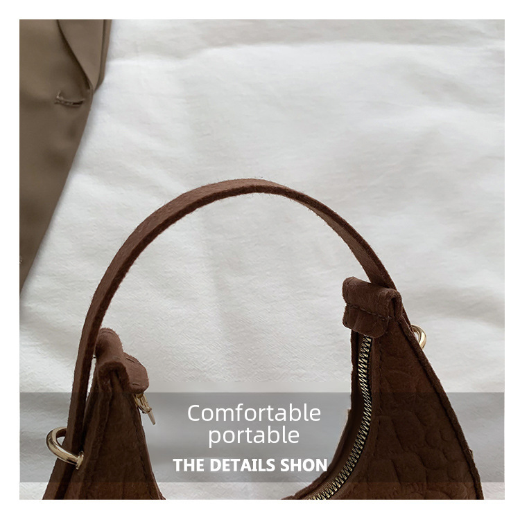 Jednobojna elegantna ženska torba 2022., moderna korejska zima, nova torba za ispod pazuha s uzorkom kamena, ležerna torba za rame_voghion.com