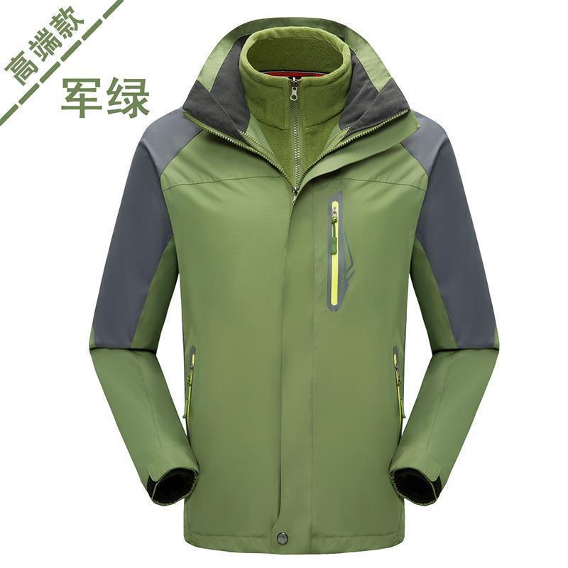 秋冬三合一は取り外し可能な突撃服の印字ロゴ図防風防水戸外厚さの工装二点セット|undefined