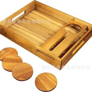 Bamboo Serving Plate with Handle Rectangular Breakfast Tray Wooden Tray Kitchen Tray Tableware Tea Tray Wood
