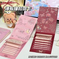 Insバラの滝プルグリーティングカードロマンチックな告白洗練されたカードdiy祝福グリーティングカードはがきのアイデア