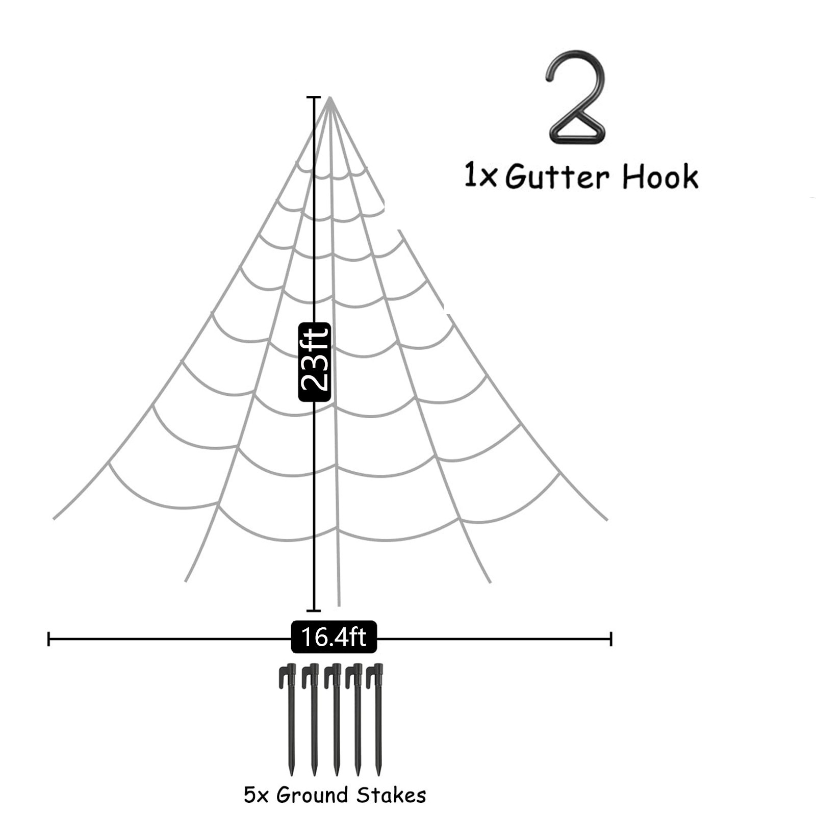 Inventario transfronterizo de Halloween tela de araña simulación de tela de triángulo de tela de peluche supergrande fantasma de la araña props decorativos interiores y exteriores