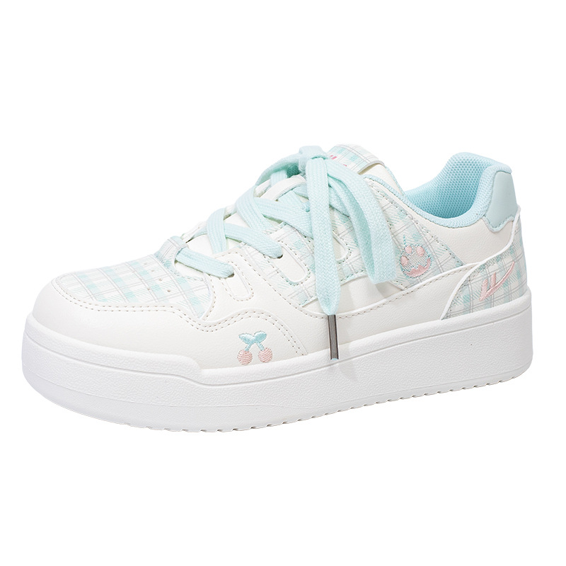 Zapatos casuales de soleas gruesas de otoño de mujeres nuevos pastel de zapatos de estudiantes de color cuadrado zapatos bajos