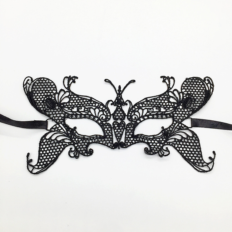 Carnaval negro amorfo rendimiento de encaje disfraz de máscara media cara Halloween bar espectáculo eyewear mayorista TK
