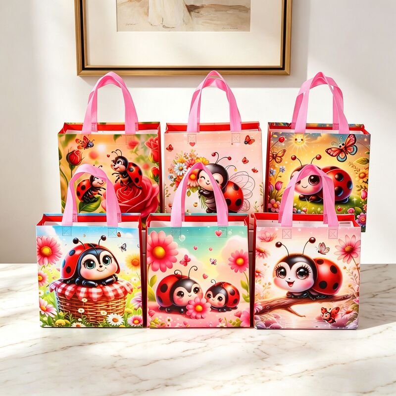 In-Stock Cartoon Seven-Star Ladybug Series Laminated Non-Woven Fabric Tote Bag Souvenir Gift Bag Snack Gift Bag In-Stock Cartoon Seven-Star Ladybug Series Laminated Non-Woven Fabric Tote Bag Souvenir Gift Bag Snack Gift Bag