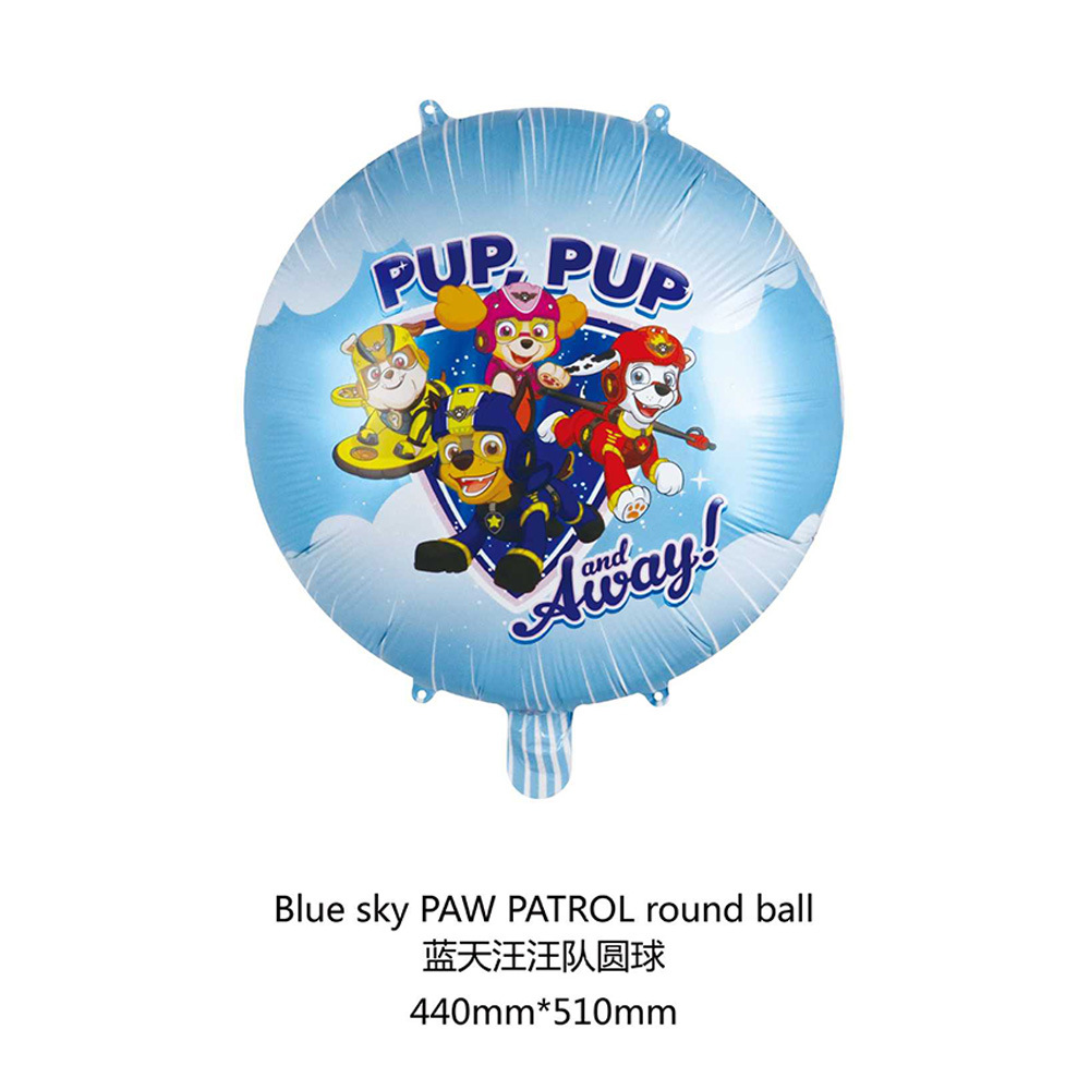 Dibujos Animados wangwang equipo perro película de aluminio niños bebé globo cumpleaños tema escena fiesta decoración papel de aluminio