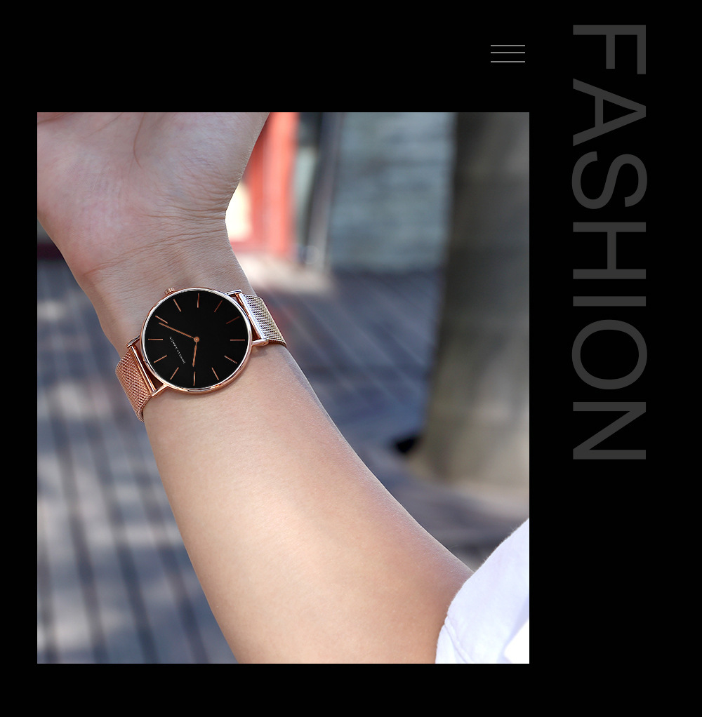 Montre étanche en maille d'acier de précision DW, Simple et Ultra fine, avec montre à Quartz, populaire pour hommes_voghion.com