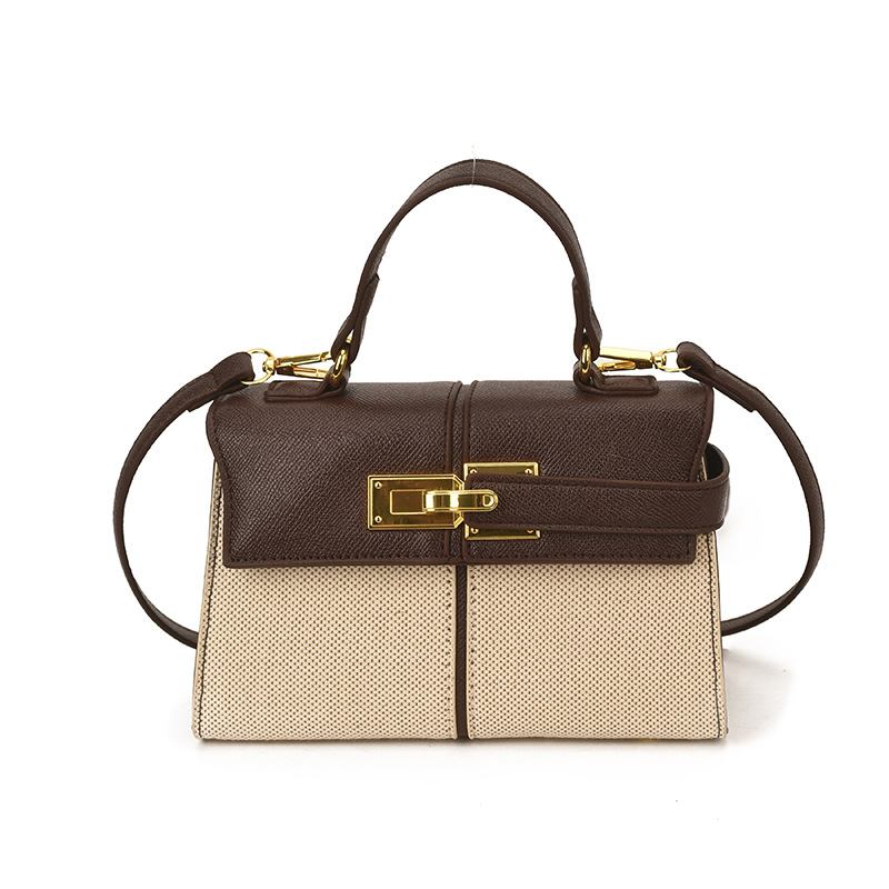 Lujo ligero color contrastante empalme bolso de mano pequeño para mujeres 2026 ventas calientes nueva moda versátil alta sensación mochila
