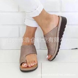 Large size sandals women's spring and summer new European and American solid color women's toe sandals Foreign Trade wish Amazon