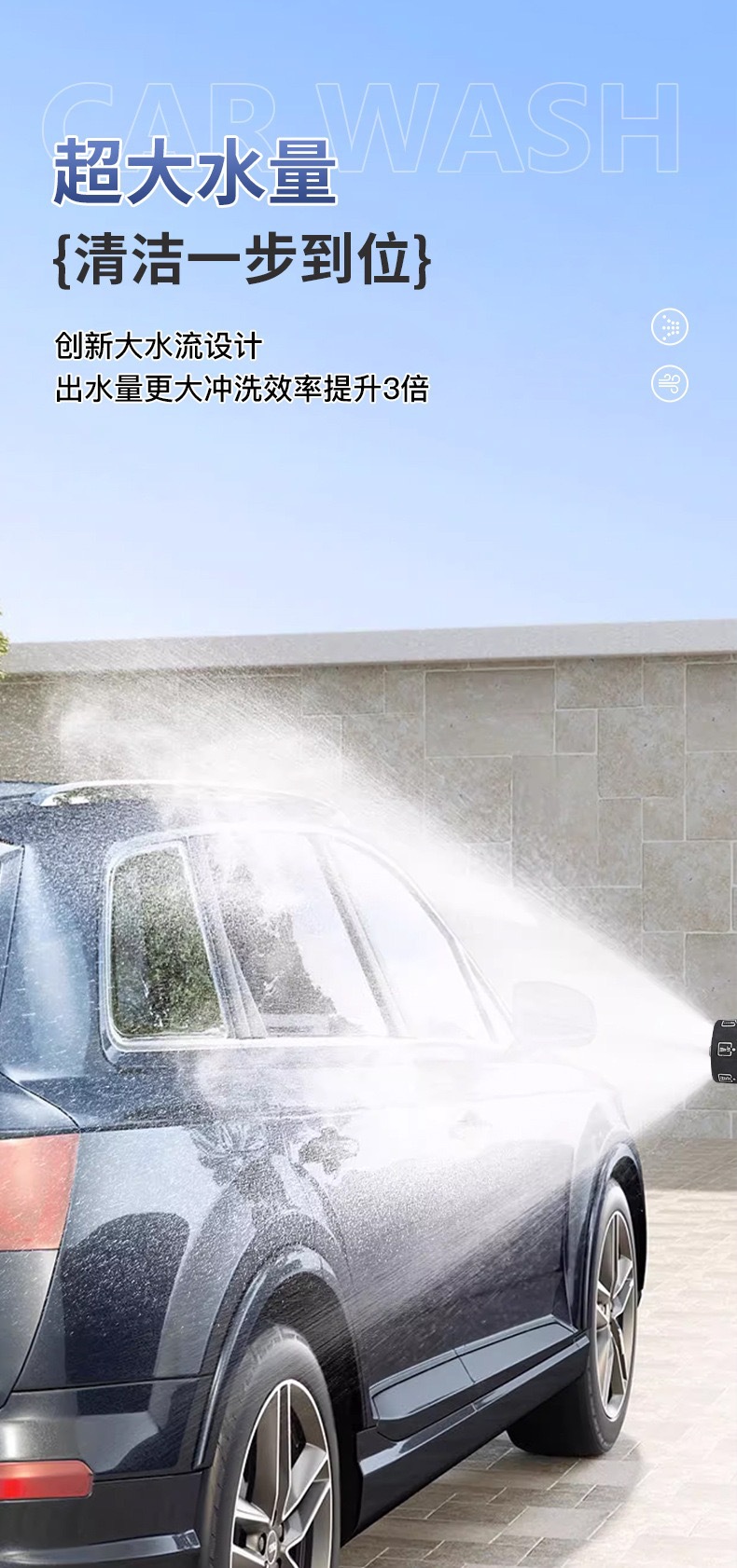 Multi-function car wash high-pressure cleaning machine cross-border explosions car wash machine brushless multi-function car wash machine lithium battery wireless cleaning