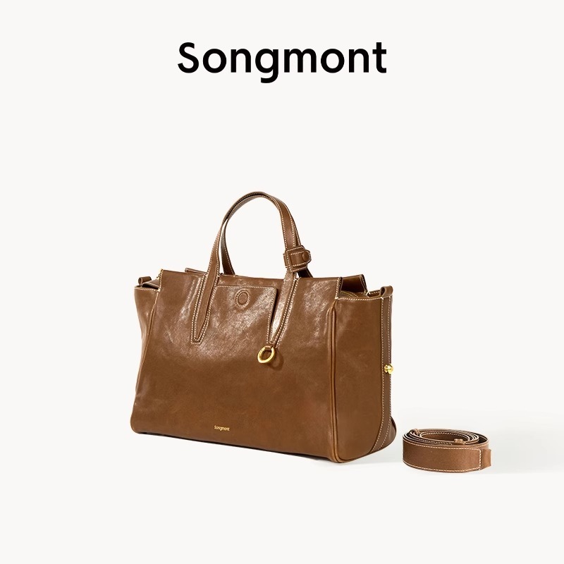 Li Naと同じSongmont Yamashita Yousong追跡シリーズ トラベルバッグ ベジタブルタンニンなめし ワンショルダー 牛革 ブリーフケース クロスボディ|undefined