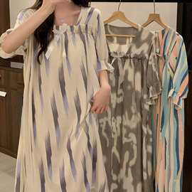 直播爆款2026年夏季新款睡衣女性感舒适吊带睡裙套装家居服云朵