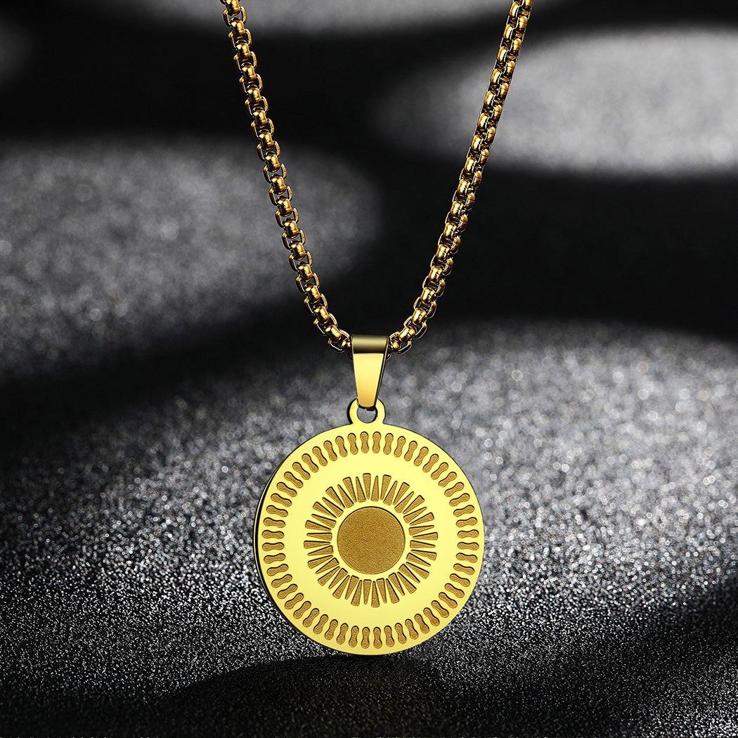 Sophisticated carved pendant solar-powered
