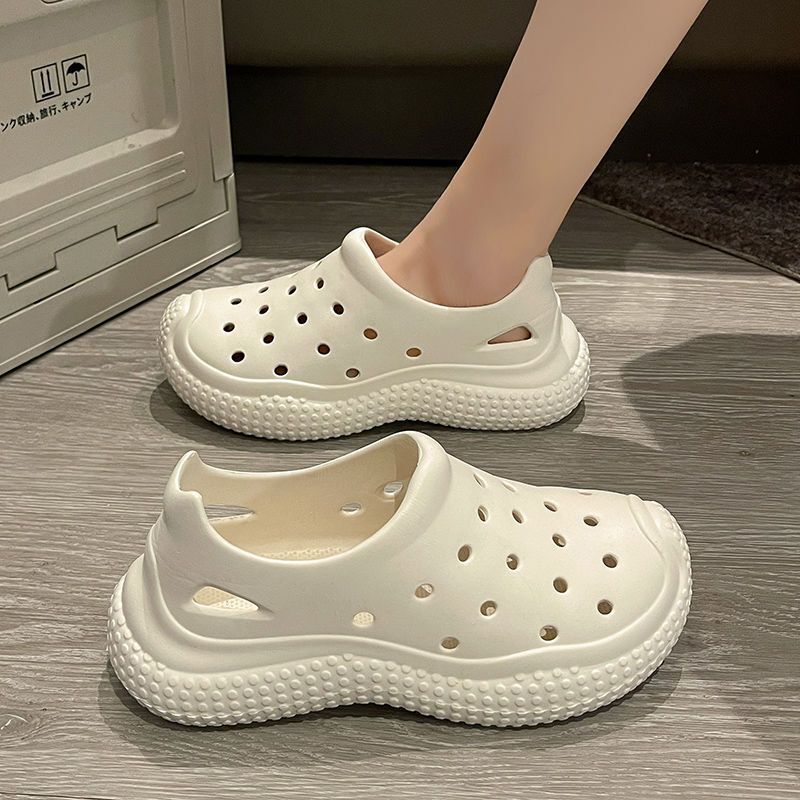 Nurse Shoes Women's Summer Soft-Soled Breathable Non-Tiring Foot Hole Shoes Deodorant Anti-Slip Sandals Cut Out Summer Medical Shoes Summer