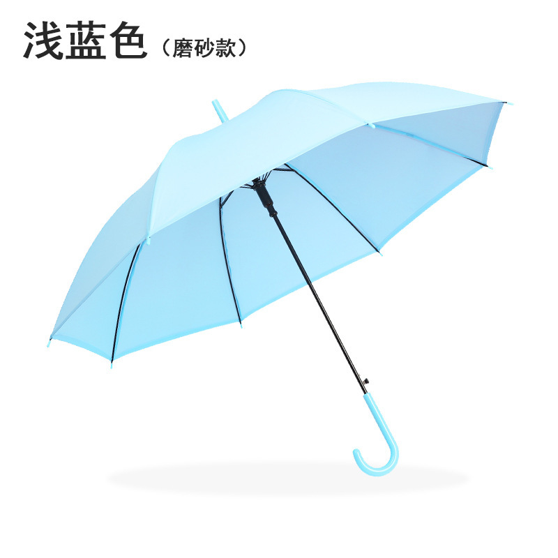 日系小清新自动透明伞印logo学生儿童广告伞长柄透明雨伞|undefined