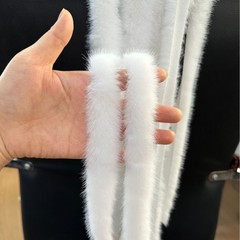 イミテーションミンクファー平紐DIY人形イチゴヘアクラウン帽子アクセサリー素材演出衣装装飾白い毛皮