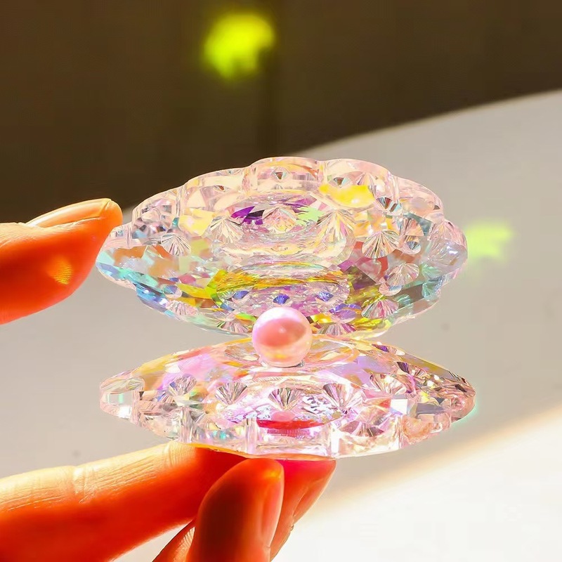 太陽捕手AB彩水晶河蚌埠真珠貝殻誕生日プレゼント在宅勤務水晶工芸品置物|undefined
