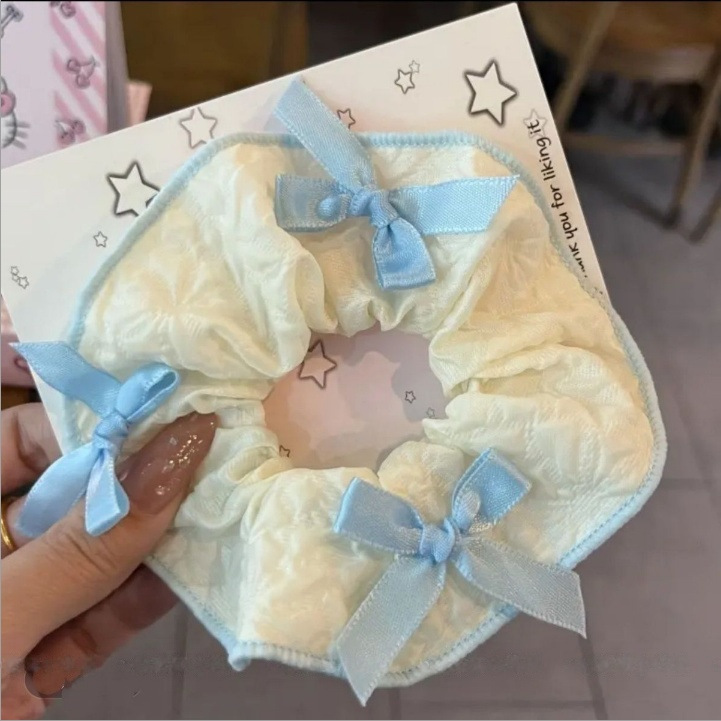 少女心樱桃大肠发圈韩系蕾丝头绳高级感温柔丸子头皮筋发绳女特|undefined