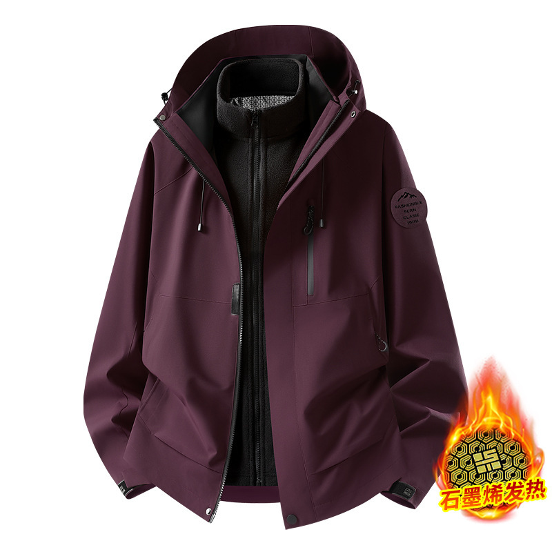 Outdoor jacket for men and women, suitable for spring, autumn, and winter, windproof, waterproof, graphene thickened, warm, suitable for mountaineering, customizable Outdoor jacket for men and women, suitable for spring, autumn, and winter, windproof, waterproof, graphene thickened, warm, suitable for mountaineering, customizable
