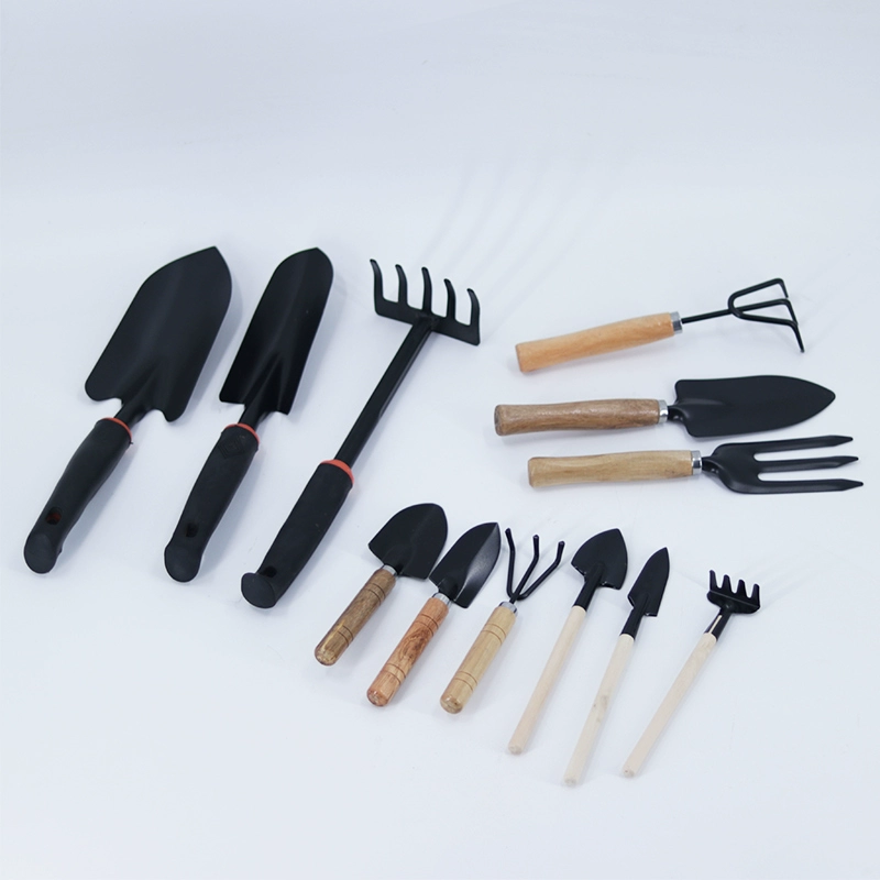 Набор инструментов для рыхления почвы для домашнего сада, лопата для цветов в горшках, лопата для цветов, грабли, набор из трех предметов, маленькая лопатка для суккулентов