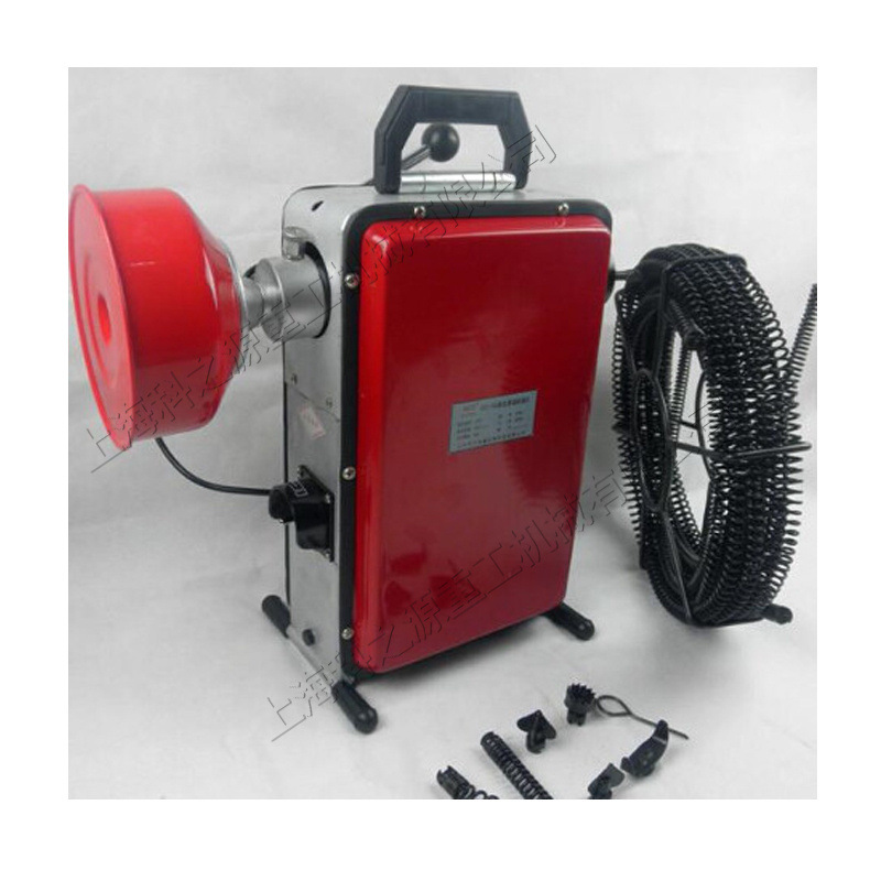 小型电动管道清洗机 室内户外两用疏通机 家用下水道螺旋清理机