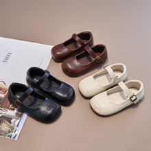 真皮女童小皮鞋2025兒童鞋軟底學生寶寶女孩單鞋中小童復古文藝
