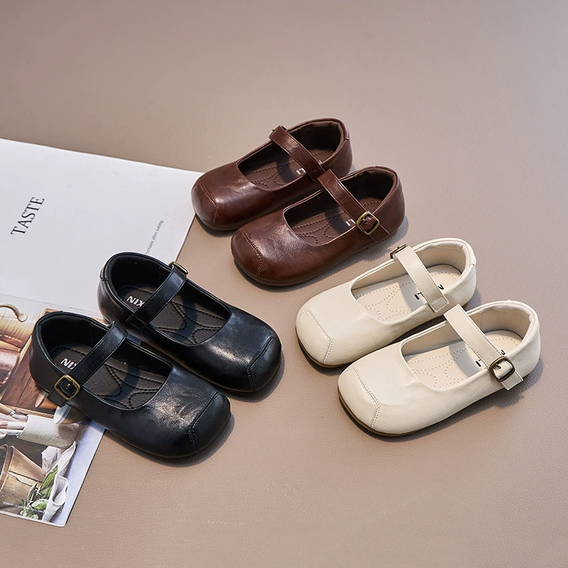 Children's shoes for leather shoes, footwear, genuine leather, soft sole