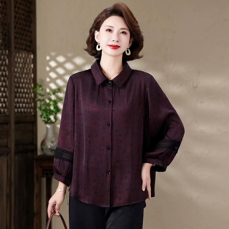 Одна часть волос 2025 весна лето новая модная рубашка дикий кардиган леди рубашка тонкая одежда