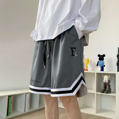 2025 Men's Short Shorts Trendy Summer Thin Five-Finger Riding Pants Fashion Outerwear Loose Basketball Pants Casual Pants