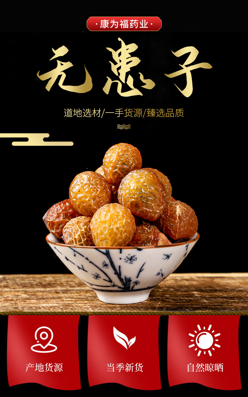 Wu Huan Zi (Sapindus mukorossi) — Dried Soapberry Fruit for Herbal Wash & Tea overview