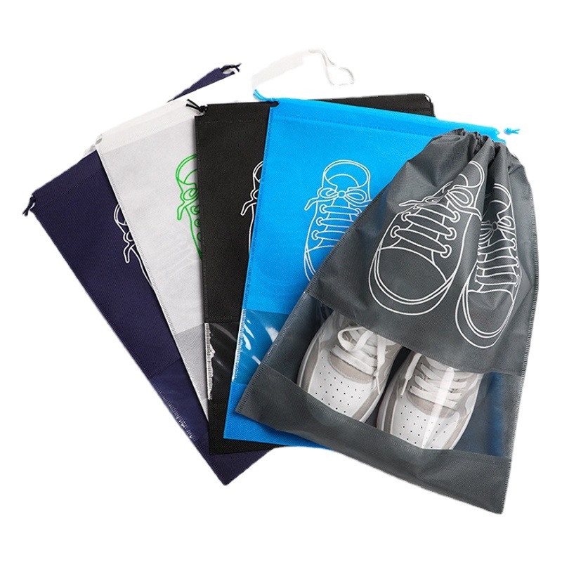 Bolsas de zapatos no tejidas transfronterizas Bolsas con cordón Dormitorio de estudiantes Bolsa de almacenamiento de zapatos Tienda de ropa Zapatería Bolsa de almacenamiento de zapatos al por mayor