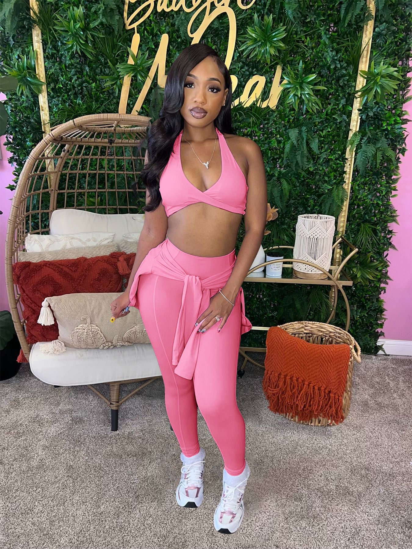 Women Clothing Autumn Winter Tight Sports Casual Three Piece Suit Suit