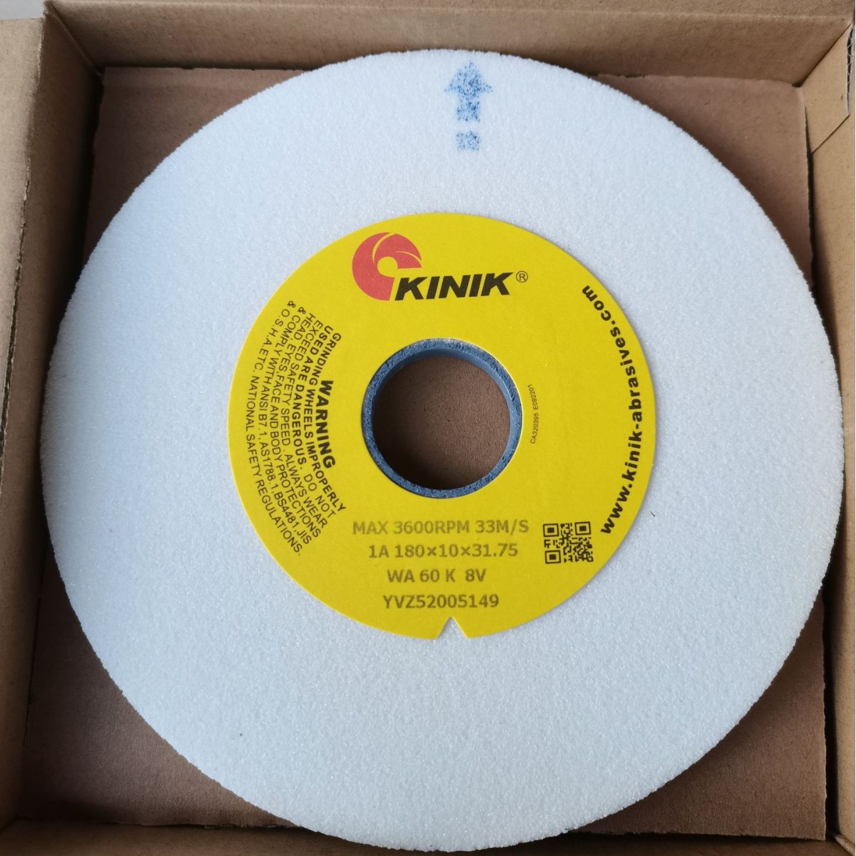 批发中国砂轮白刚玉白色KINIK.金力砂轮WA180*10*31.75.规格齐全,