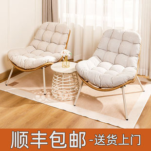 Leisure Lounge Chair Balcony Table and Chair Home Leisure Sofa Chair Backrest Outdoor Courtyard Coffee Table Chair Rattan Chair Combination