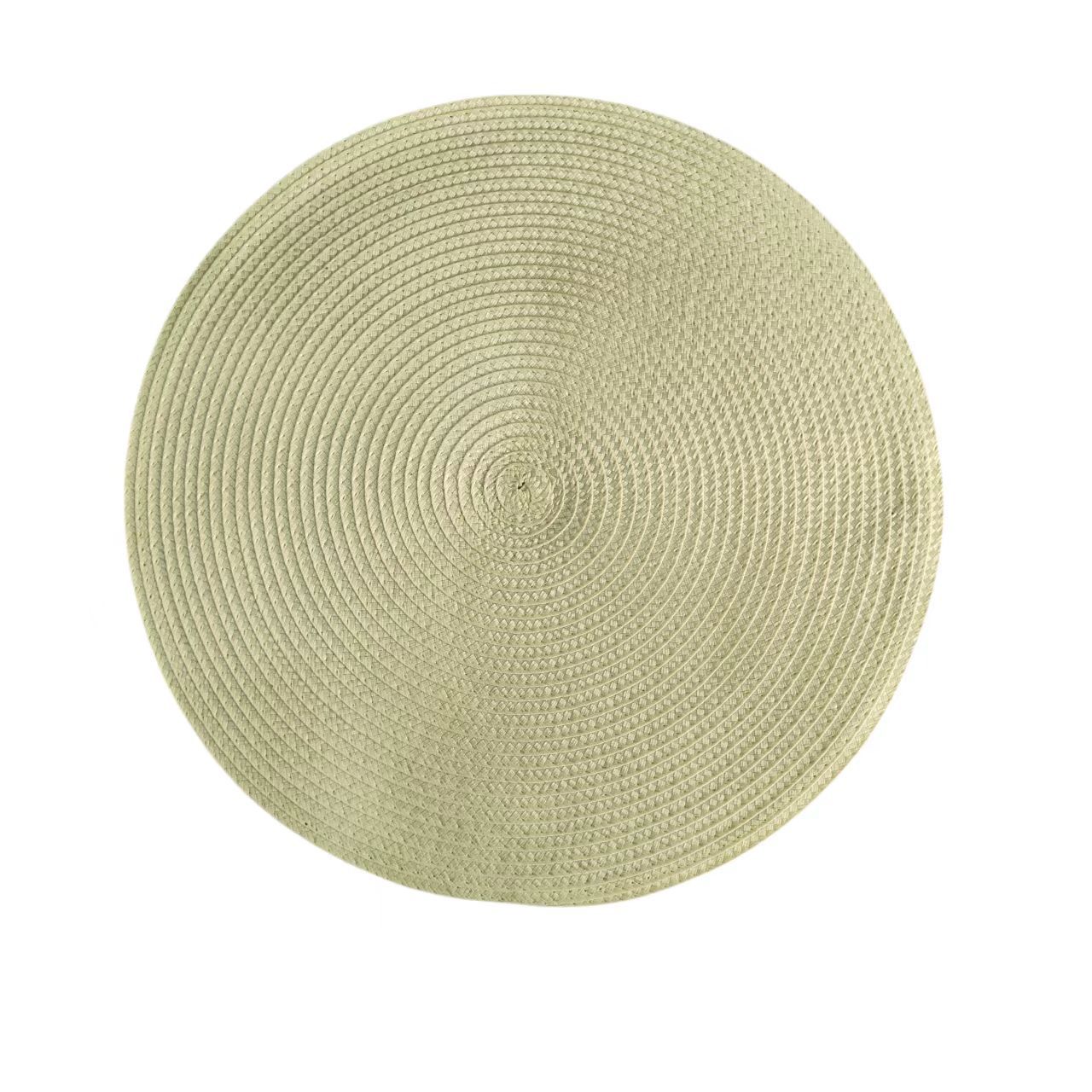 Mantel de Mesa Tejido a Mano de Color Sólido de Material PP, Aislante del Calor, Decoración de Mesa, Protector de Mesa, Mantel Individual