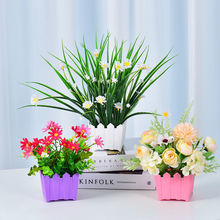 塑料假花绢花栅栏干花束花艺绿植套装客厅装饰品摆设插花婕琦