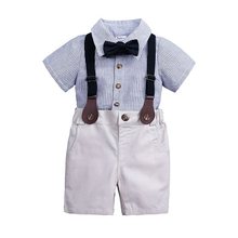 婴儿周岁生日套装1岁男宝宝帅气童装绅士百天夏装3薄款西装潮礼服